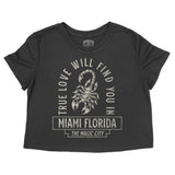 Miami Scorpion Love Cropped Tee Black front