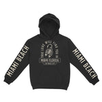 Miami Hoodie in Black - front-sleeves view