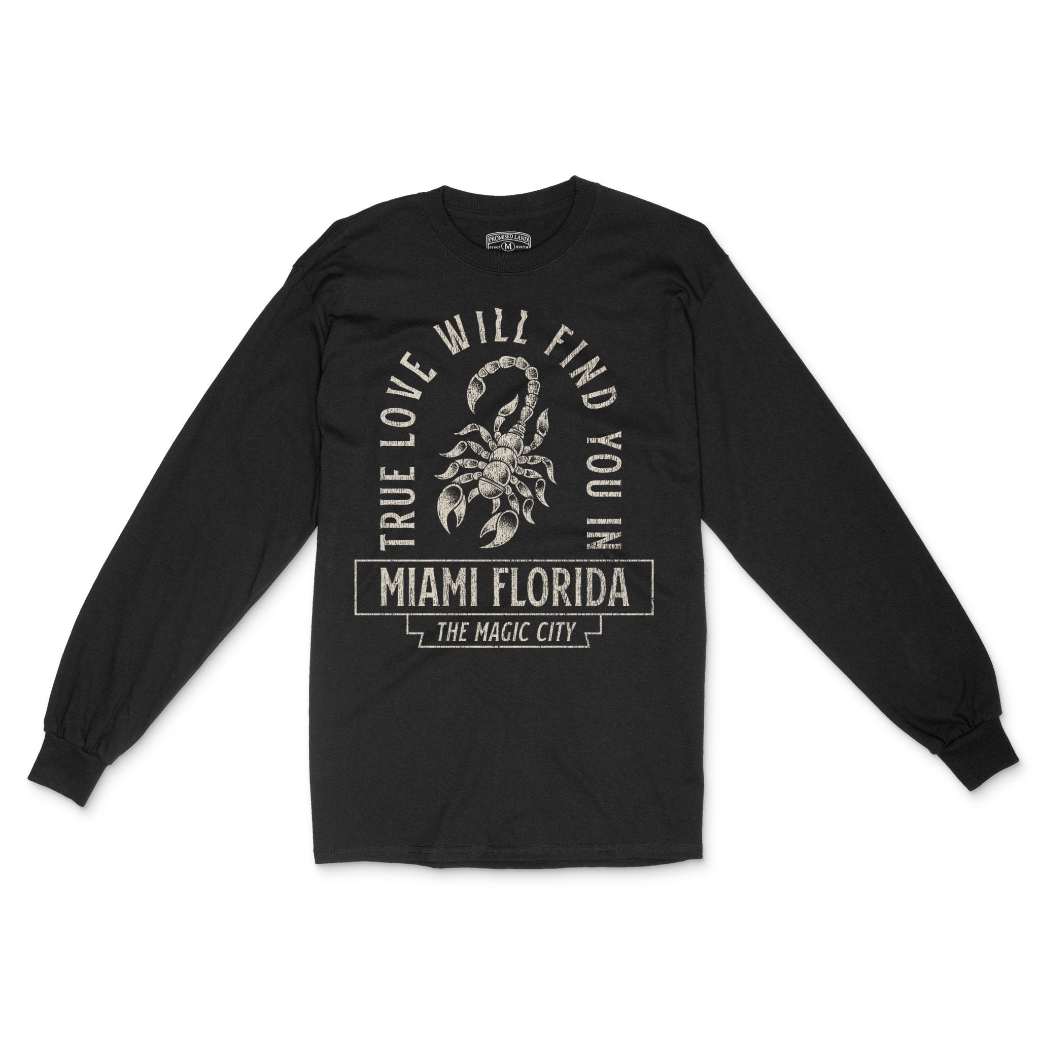 Miami Longsleeve in Black - front view
