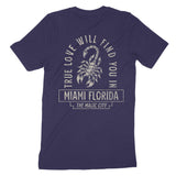 Miami Scorpion Love T-Shirt Navy back