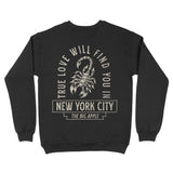 New York Crewneck in Black - back view