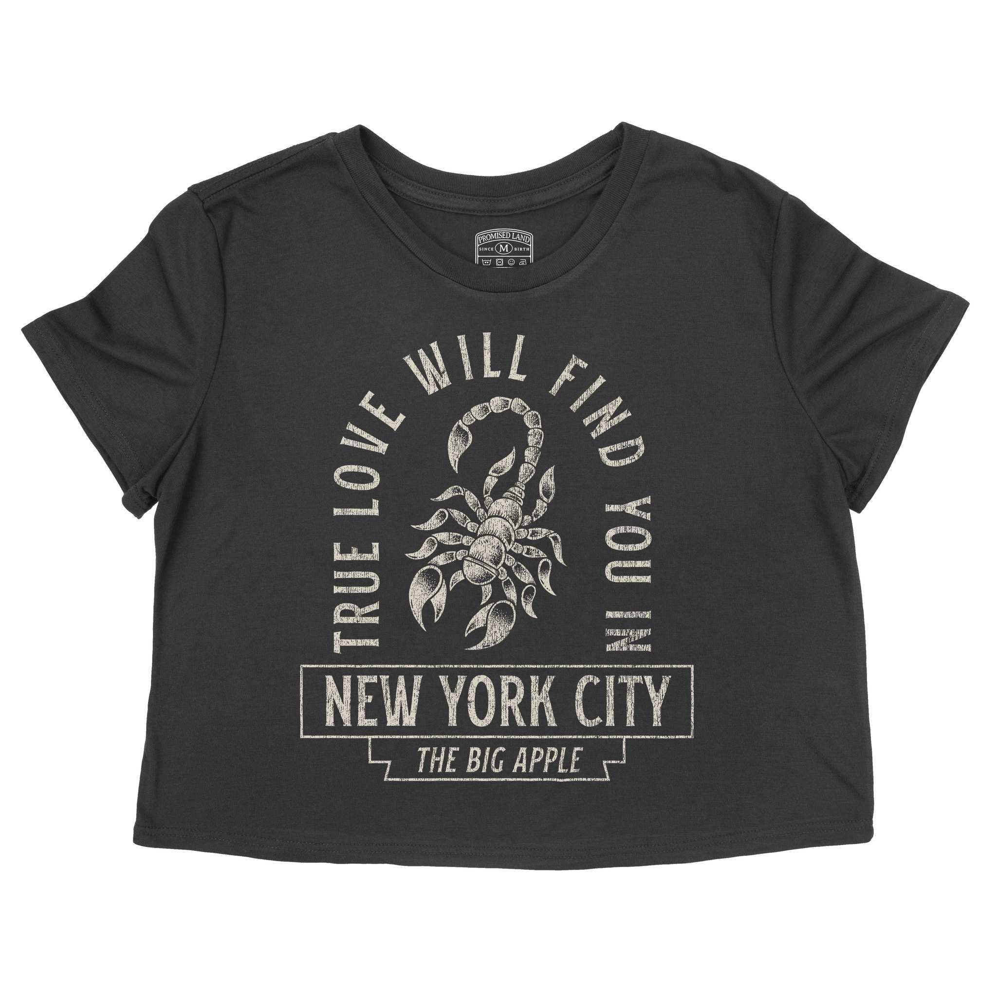 New York Scorpion Love Cropped Tee Black front