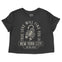 New York Scorpion Love Cropped Tee in Black - front view