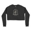 New York Cropped Crew in Black - front view