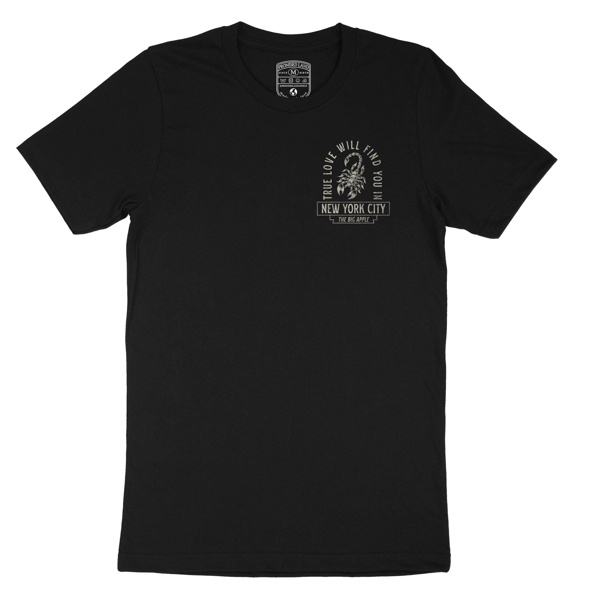 New York Scorpion Love T-Shirt Vintage_Black front