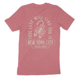 New York Scorpion Love T-Shirt Vintage_Red back