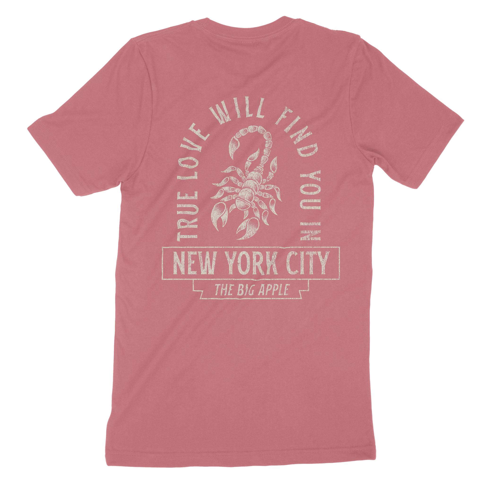 New York Scorpion Love T-Shirt Vintage_Red back