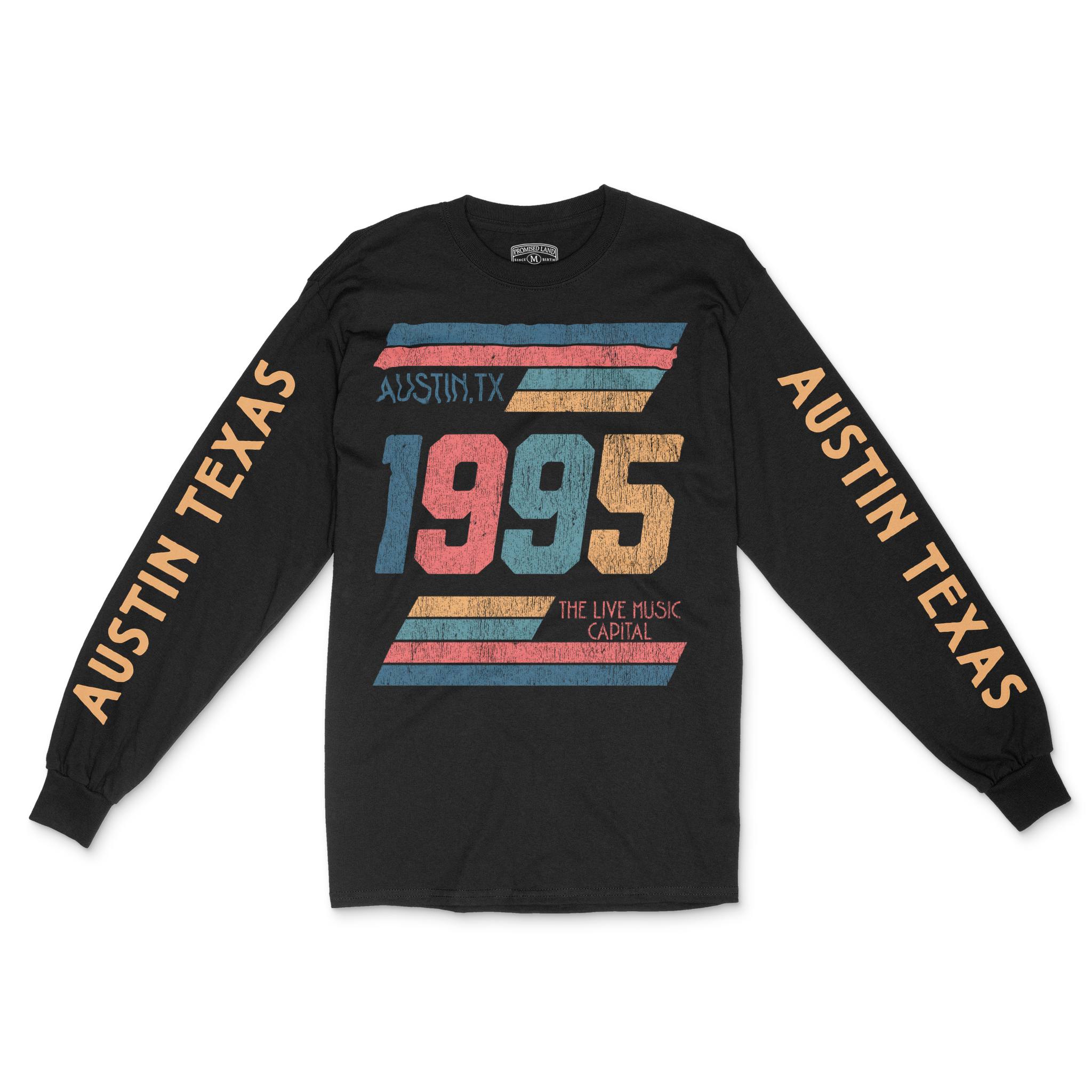 Austin Good Year Longsleeve in Black - front view with sleeves
