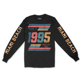 Miami Good Year Longsleeve in Black - front view with sleeves