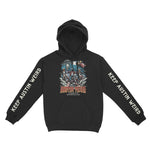 Austin Hoodie in Black - front-sleeves view