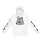 Austin Hoodie in White - front-sleeves view