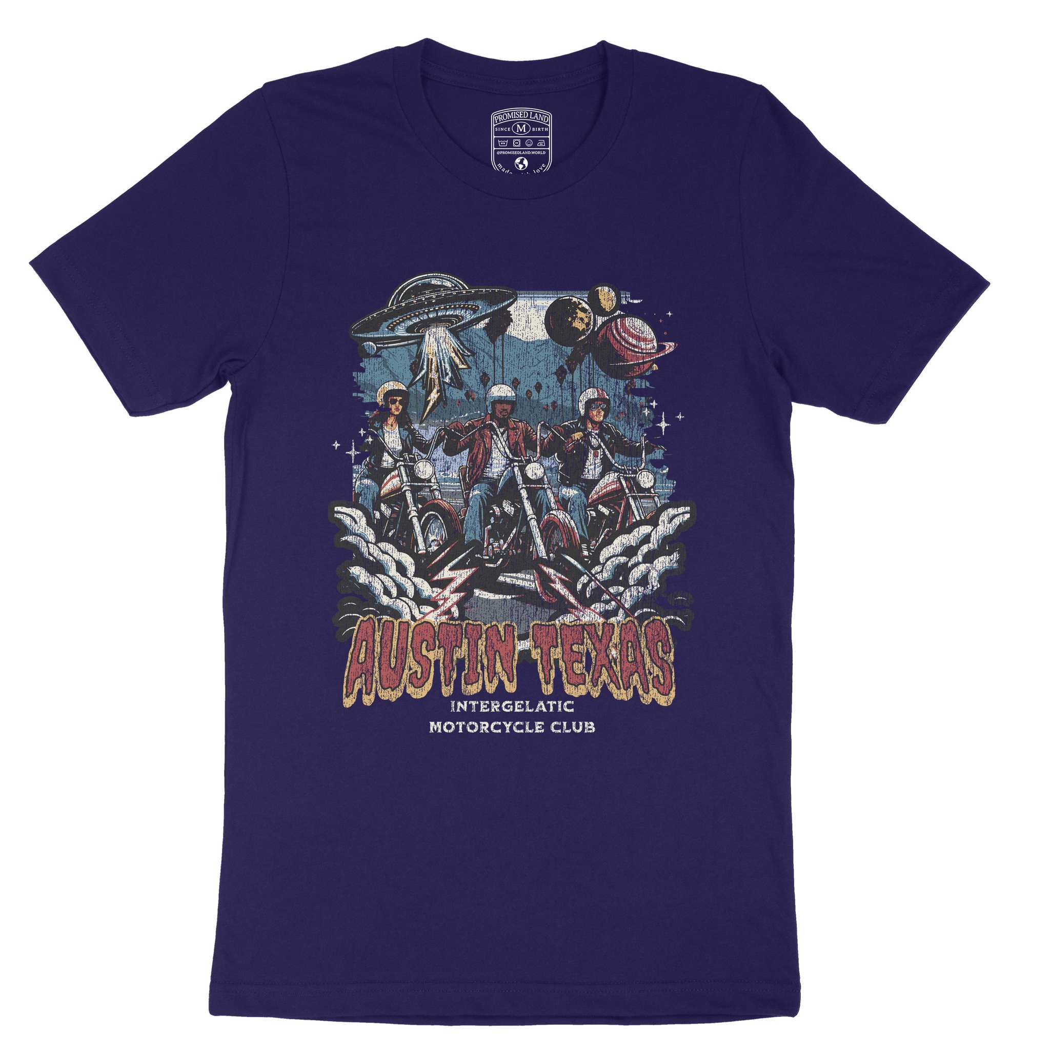 Austin Ufo T-Shirt Team Navy front