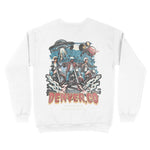 Denver Crewneck in White - back view