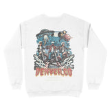 Denver Crewneck in White - back view