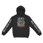 Denver Hoodie in Black - front-sleeves view