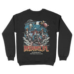 Miami Crewneck in Black - back view