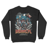 Miami Crewneck in Black - back view