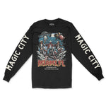 Miami UFO Biker Longsleeve in Black - front view with sleeves