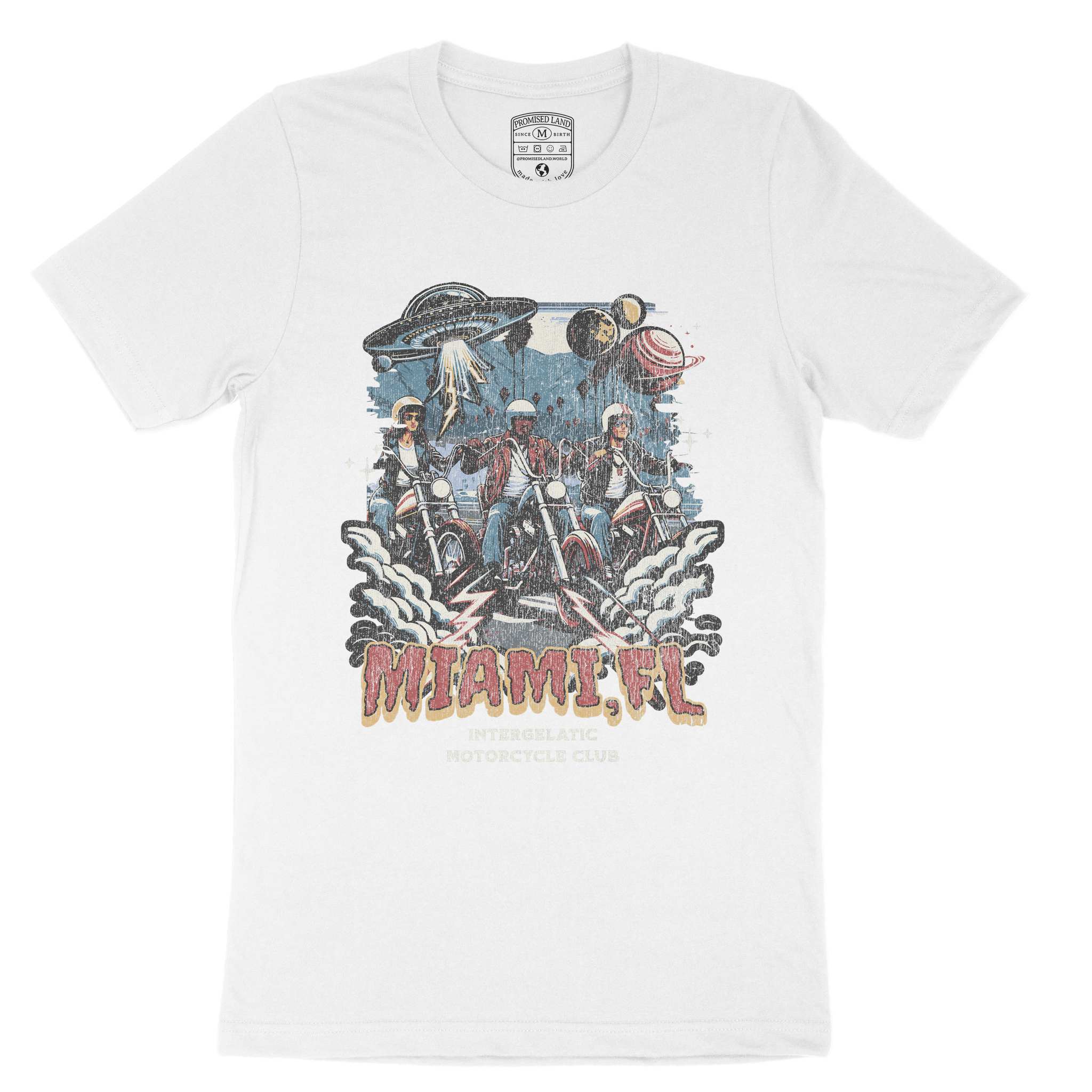 Miami Ufo T-Shirt White front