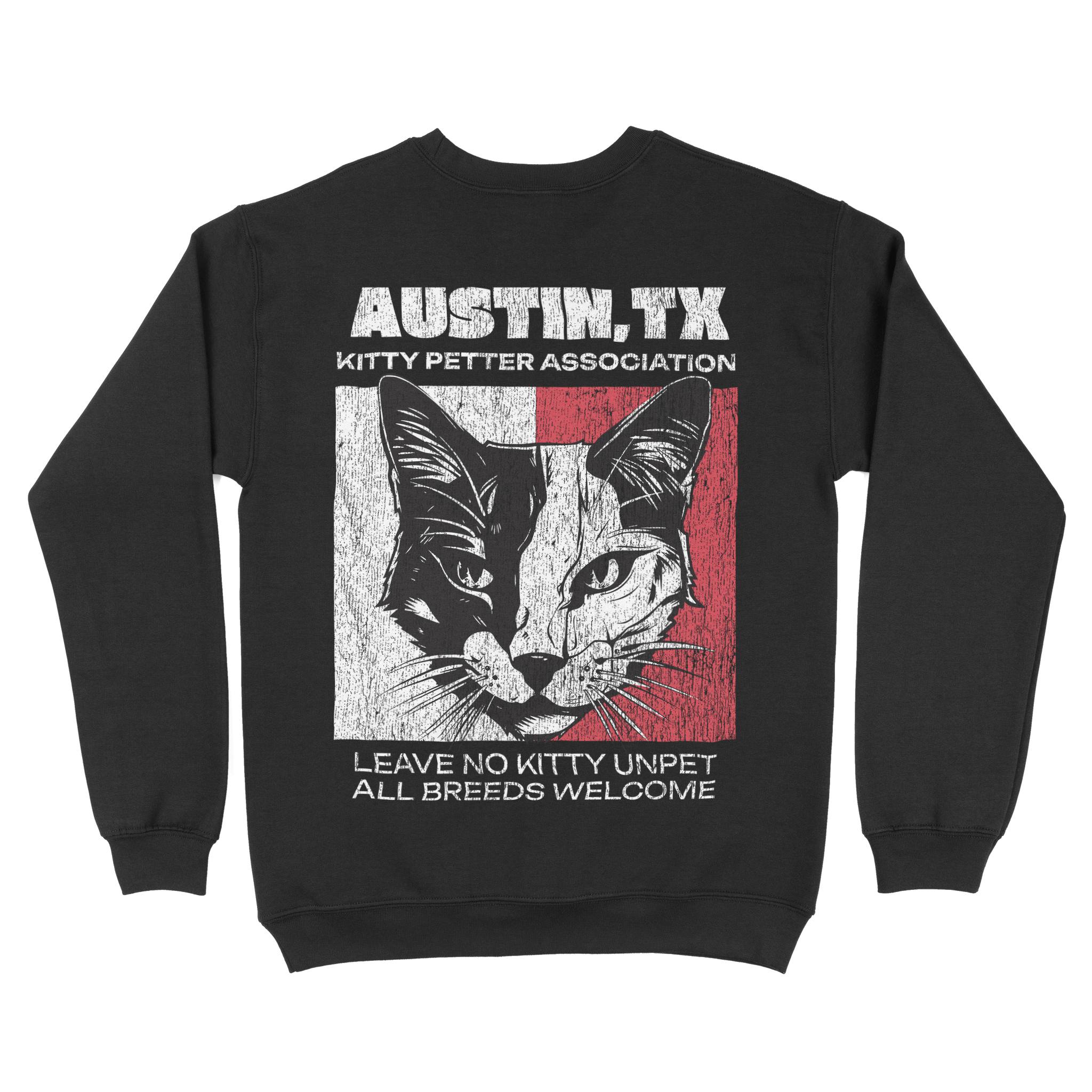 Austin Crewneck in Black - back view