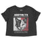 Austin Kitten Club 2 Cropped Tee in Black - front view