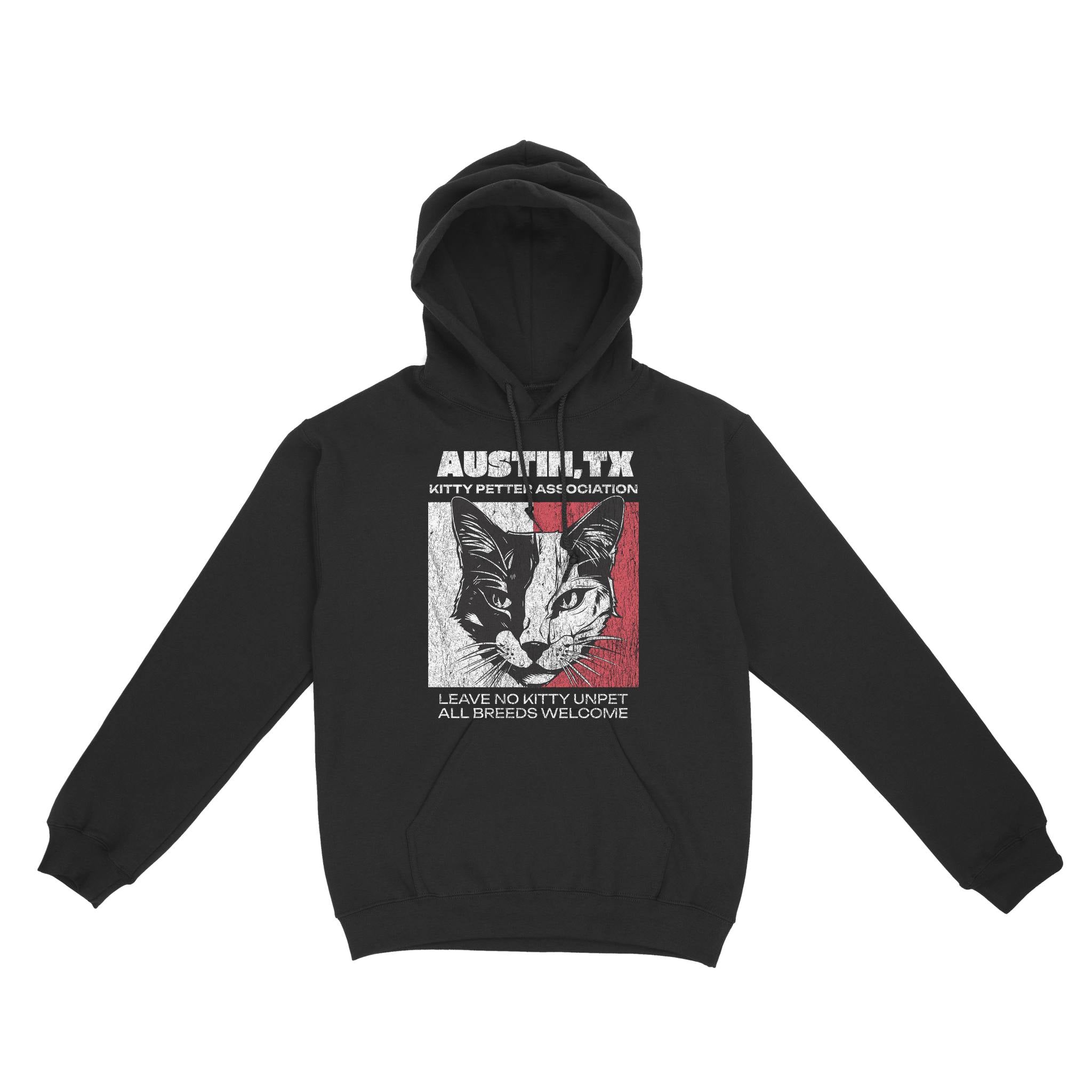 Austin Hoodie in Black - front view