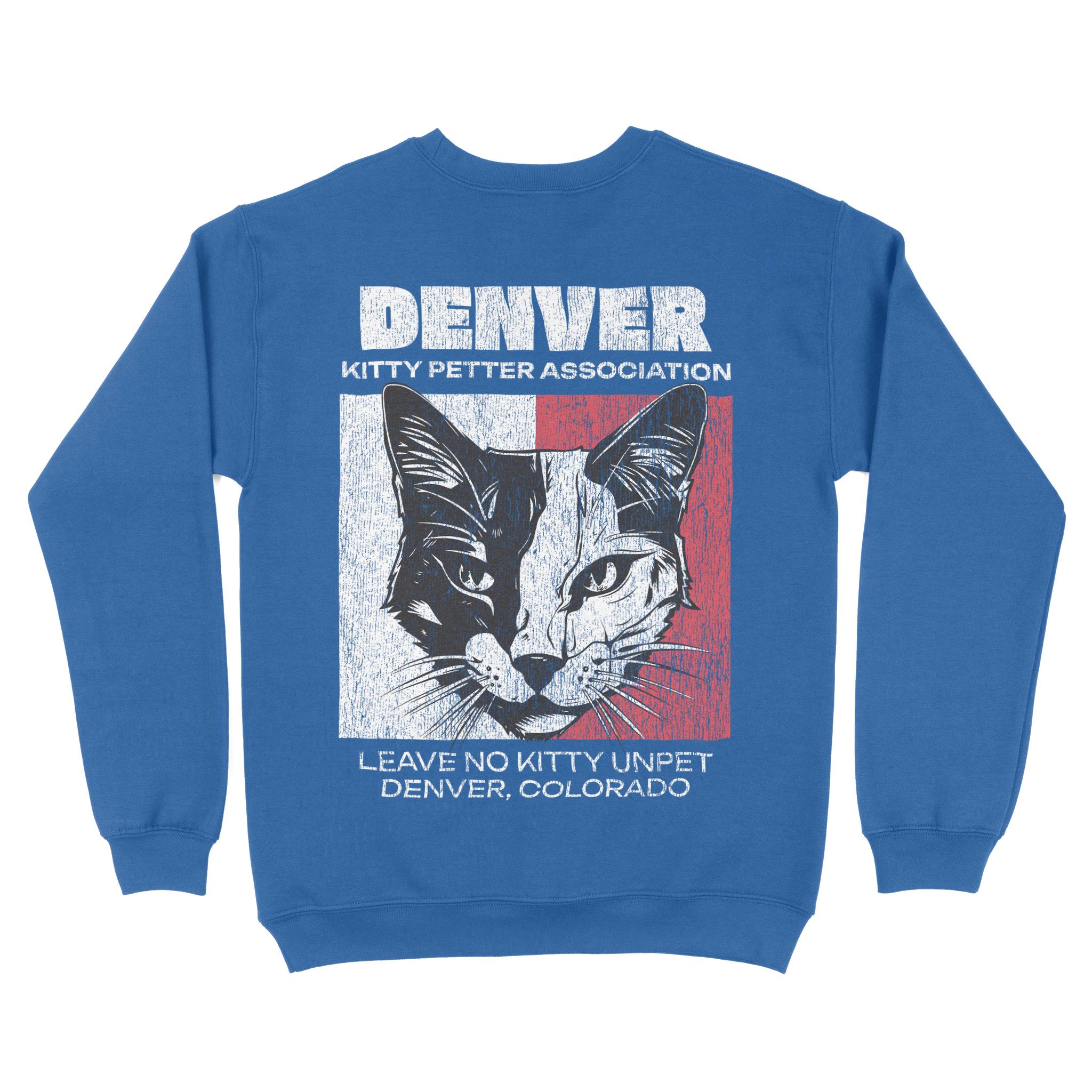 Denver Crewneck in Royal - back view