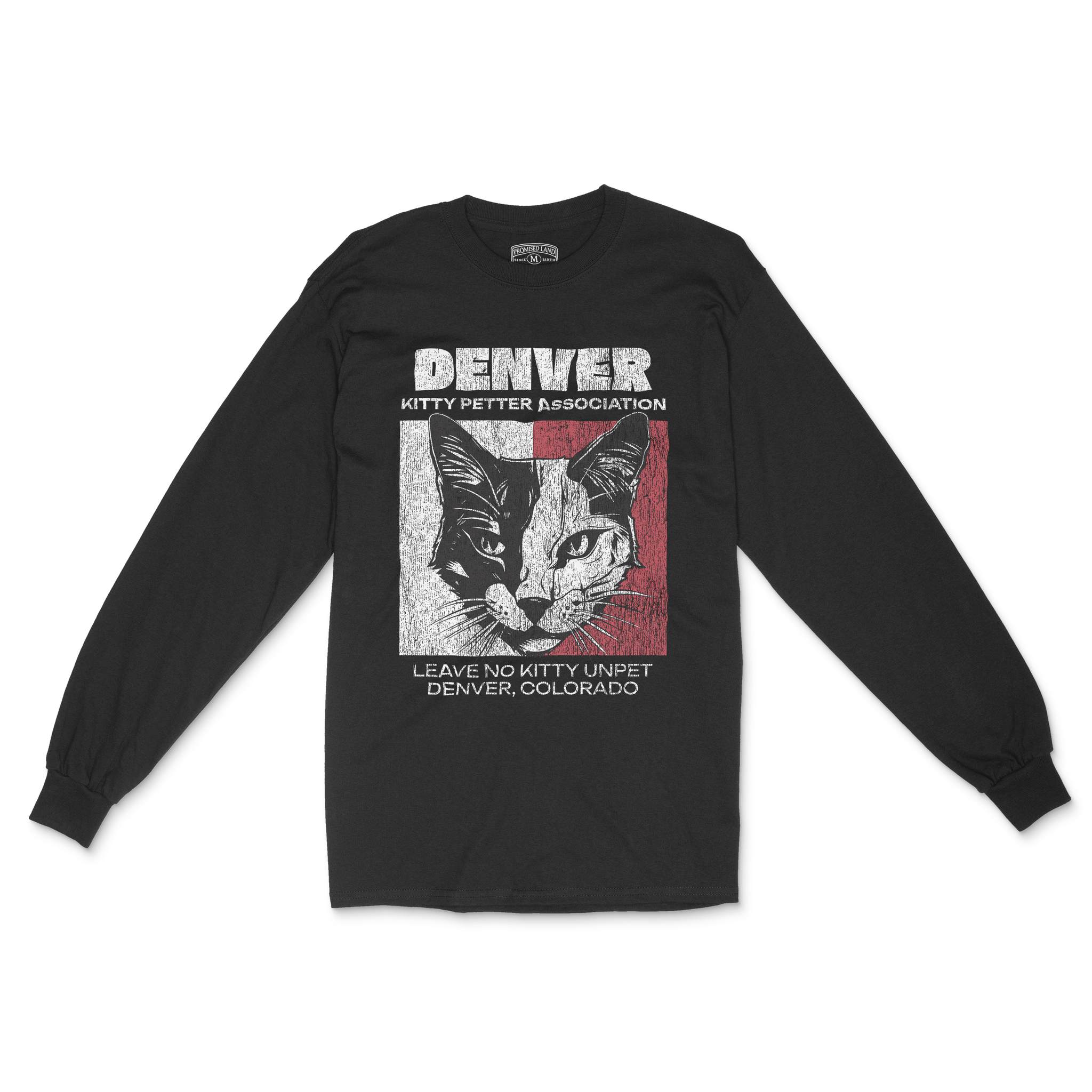 Denver Kitten Club 2 Longsleeve in Black - front view