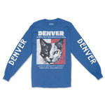 Denver Kitten Club 2 Longsleeve in Royal - front view with sleeves