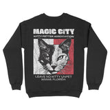 Miami Crewneck in Black - back view