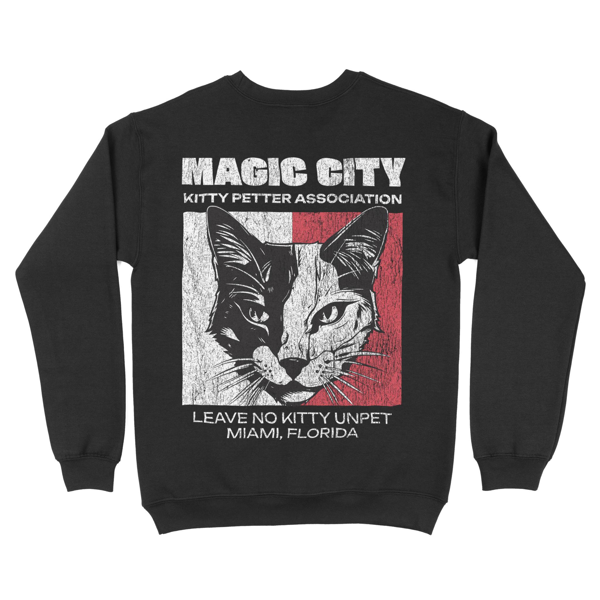 Miami Crewneck in Black - back view