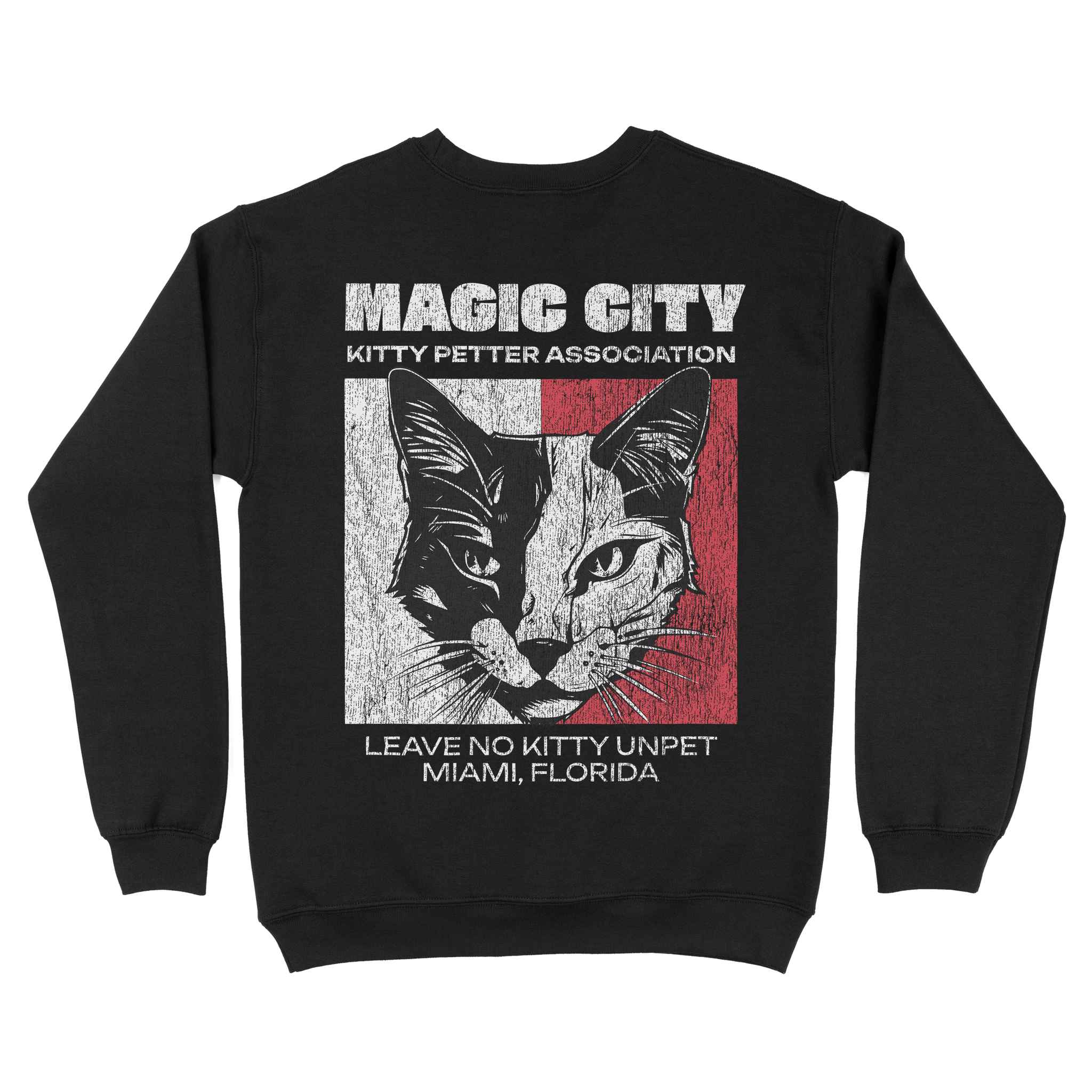 Miami Kitten Club 2 Crewneck Black back
