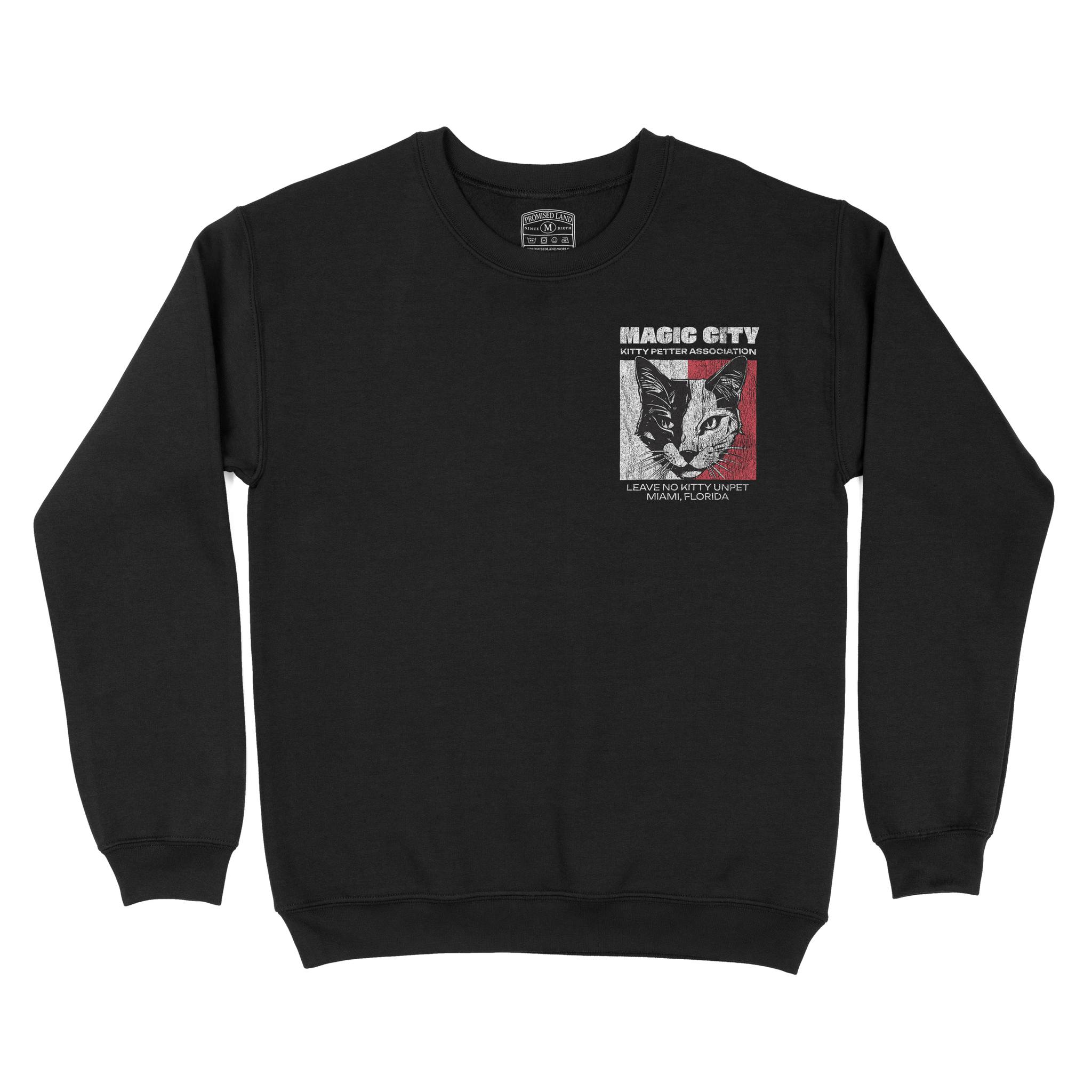 Miami Kitten Club 2 Crewneck Black front