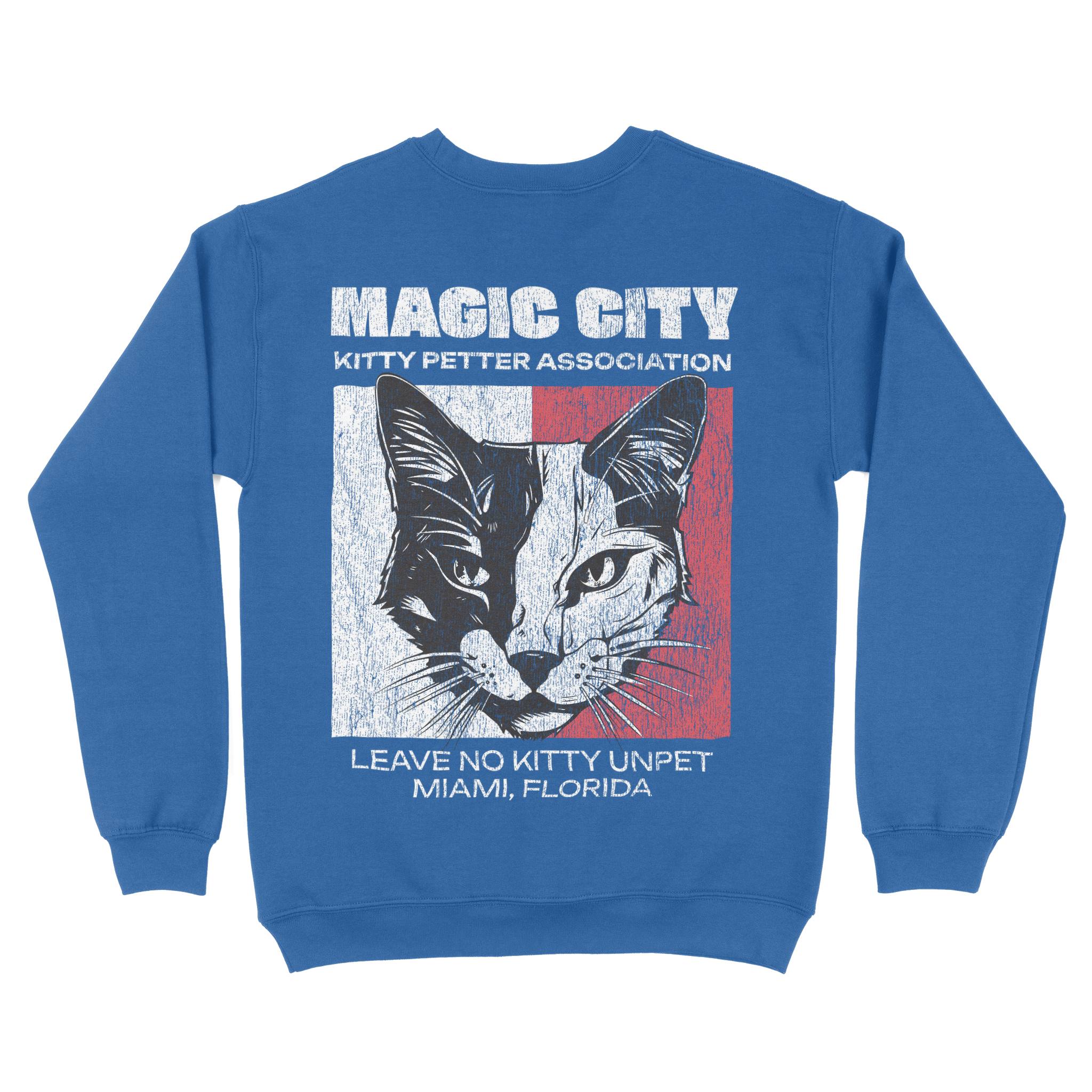 Miami Crewneck in Royal - back view