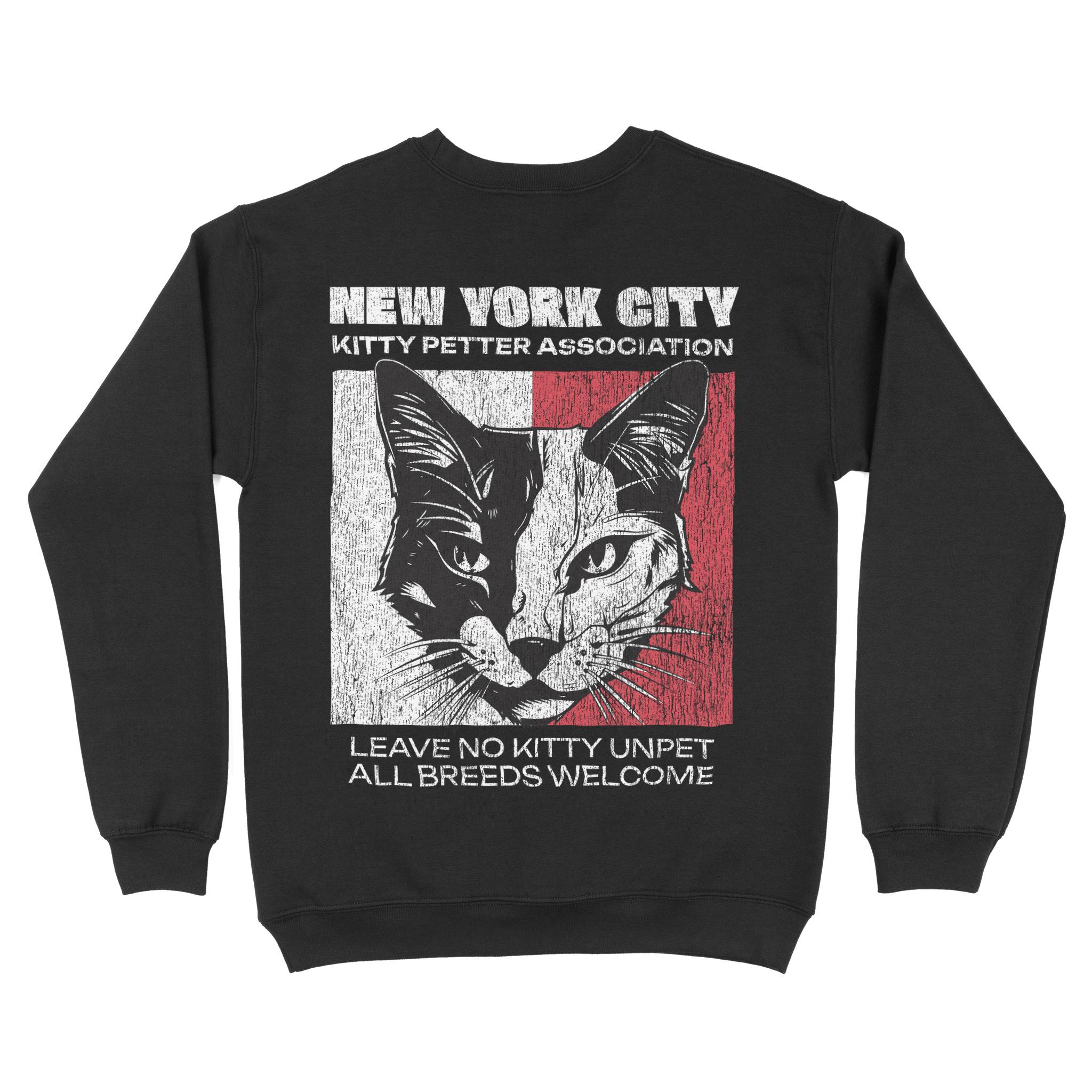 New York Crewneck in Black - back view