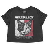New York Kitten Club 2 Cropped Tee Black front