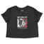 New York Cropped Tee in Black - front view