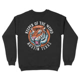 Austin Crewneck in Black - back view