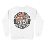 Austin Crewneck in White - back view