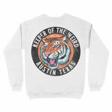 Austin Tiger Dude Crewneck White back