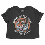 Austin Tiger Dude Cropped Tee Black front