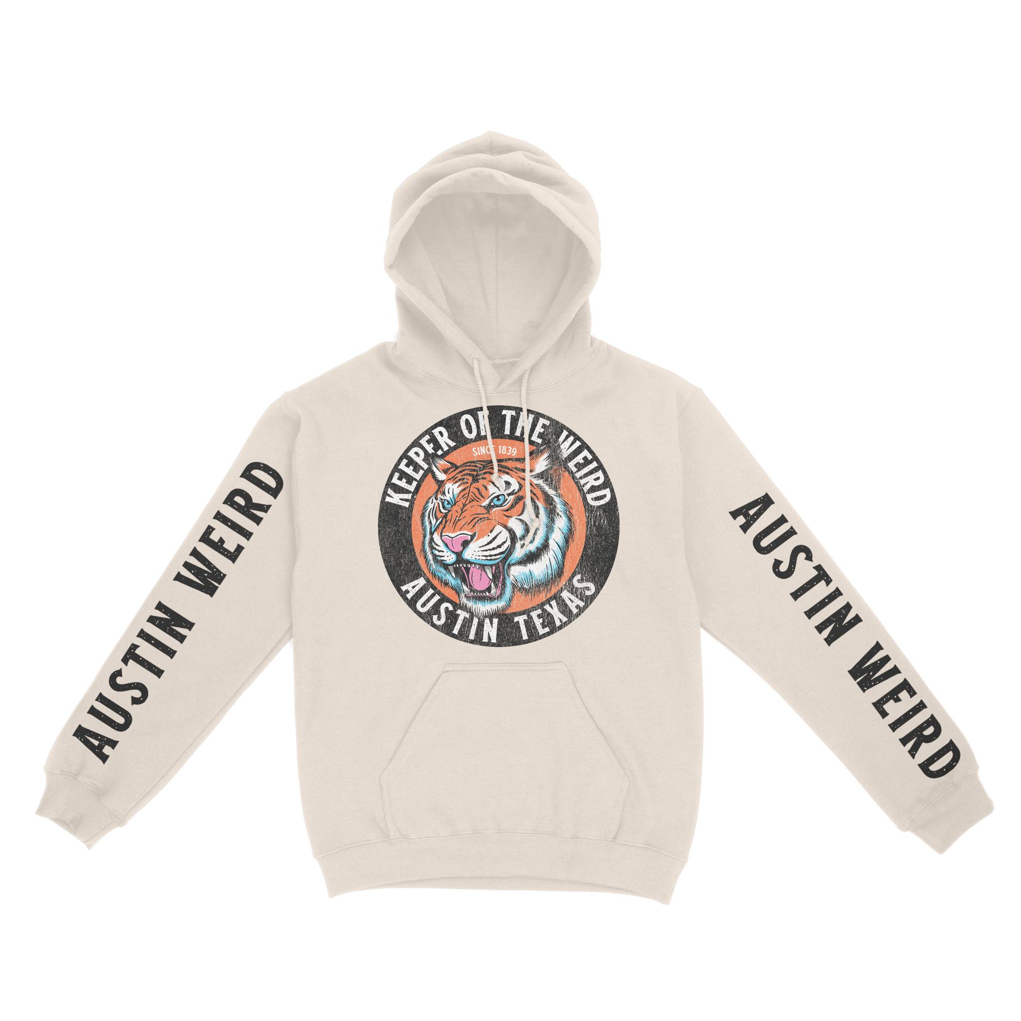 Austin Hoodie in Natural - front-sleeves view