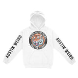 Austin Hoodie in White - front-sleeves view