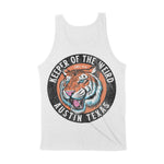 Austin Tiger Dude Tank Top White back