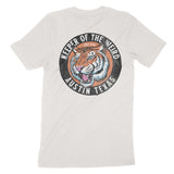 Austin Tiger Dude T-Shirt Vintage White back