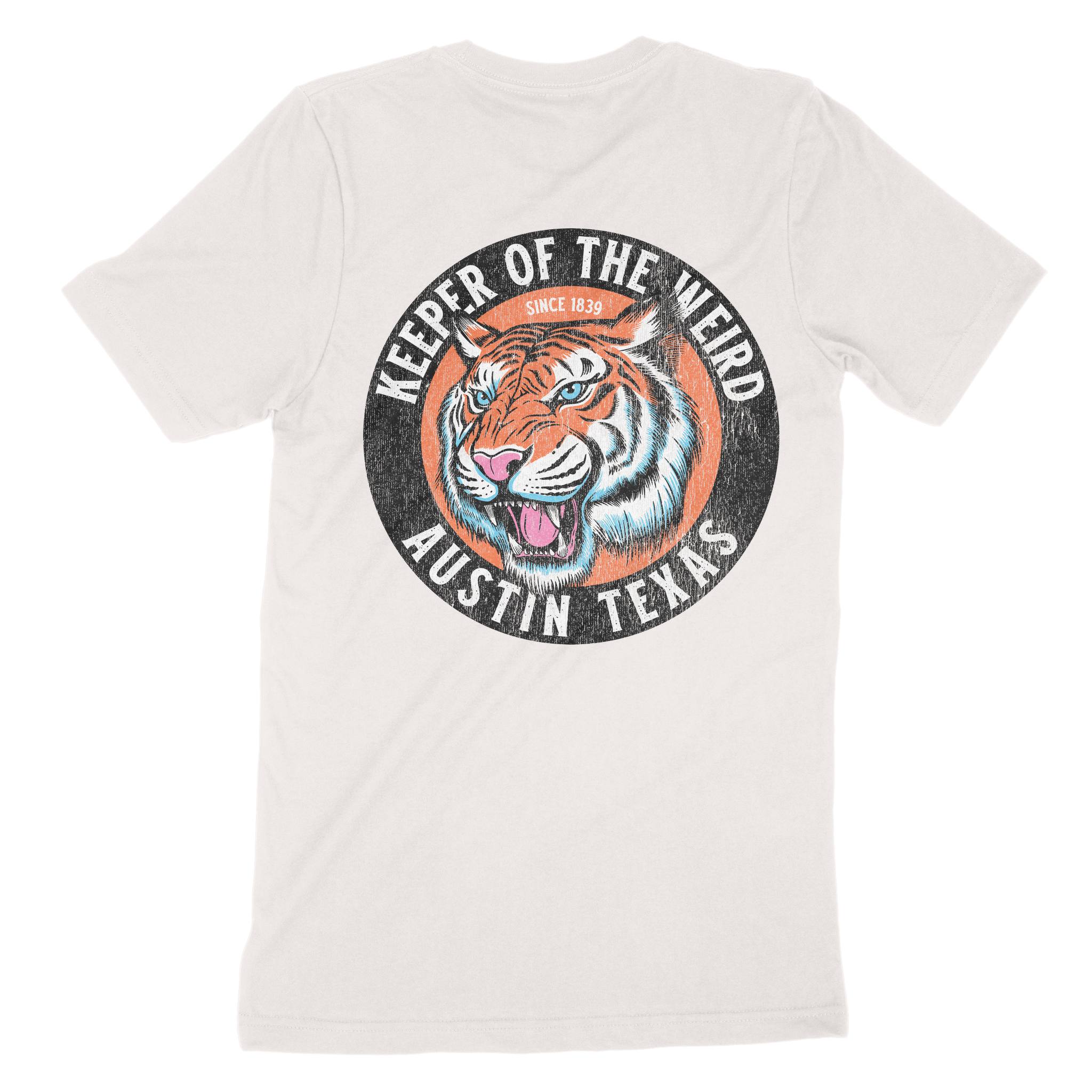 Austin Tiger Dude T-Shirt in Vintage - back view