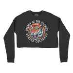 Denver Cropped Crew in Black - front view