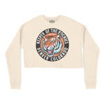 Denver Tiger Dude Cropped Crew in Natural - front view