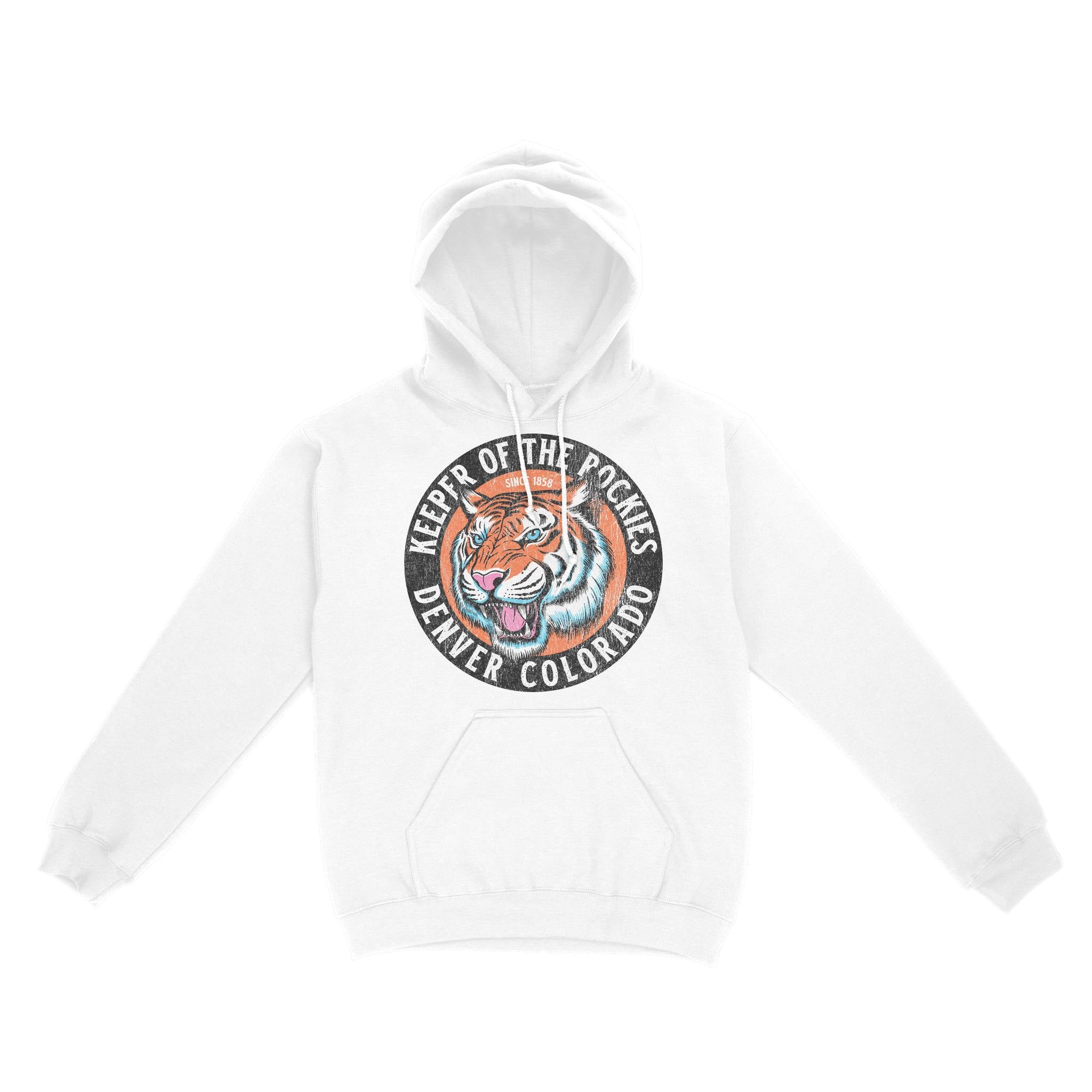 Denver Hoodie in White - front view