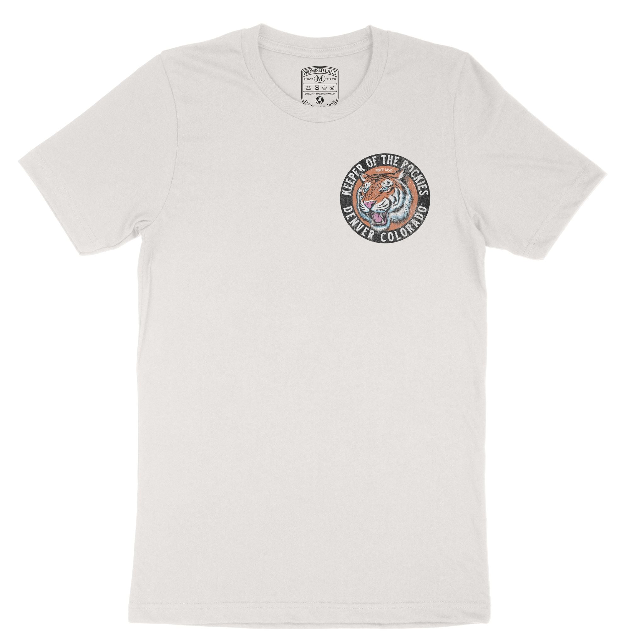 Denver Tiger Dude T-Shirt Vintage White front